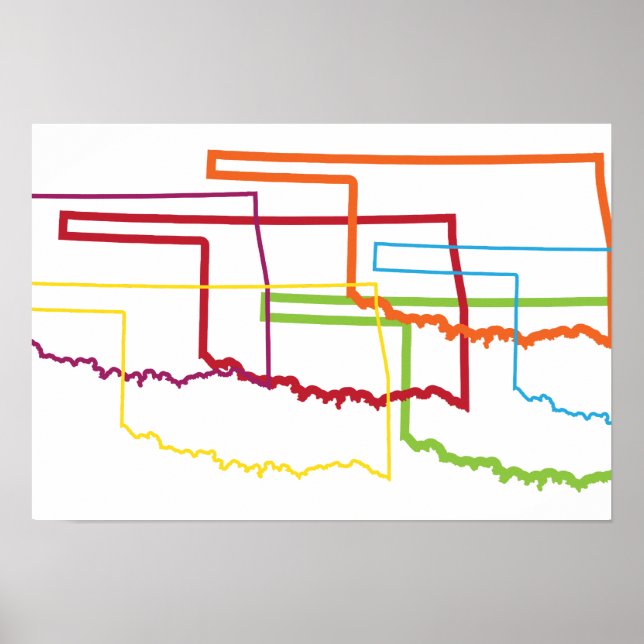 Pôster Oklahoma pride blur (Frente)