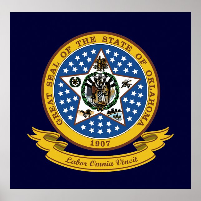 Pôster Oklahoma Seal (Frente)