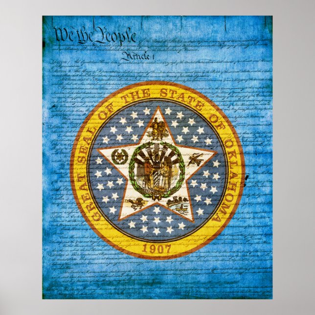 Poster Oklahoma State Seal (Frente)