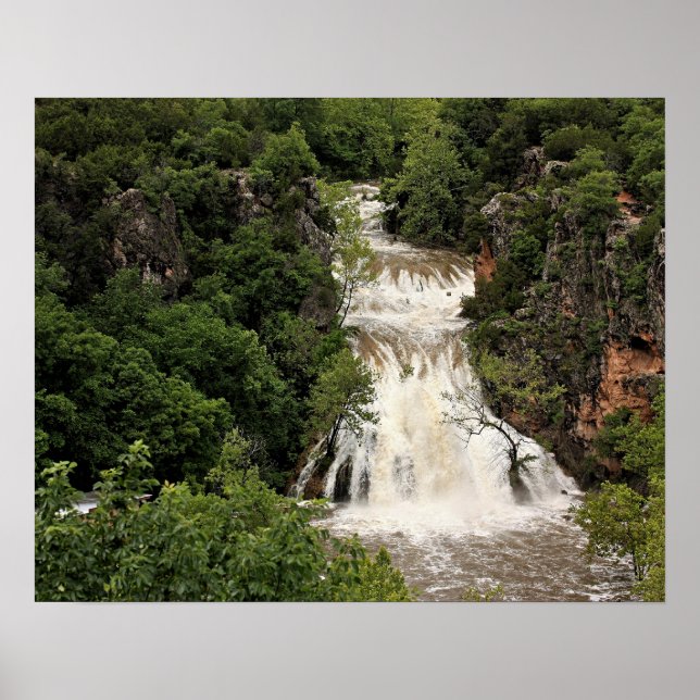 Poster Oklahoma, Turner Falls Waterfall (Frente)