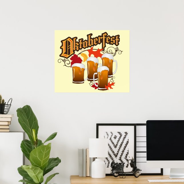 Poster Oktoberfest Autumn Beer (Escritório em casa)