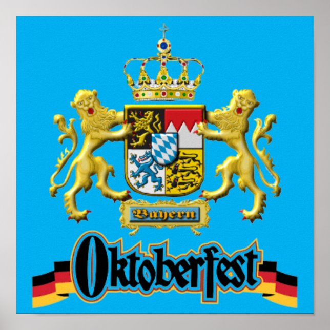 Poster Oktoberfest Bavarian Crest (Frente)