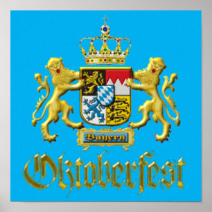 Poster Oktoberfest Bavarian Crest