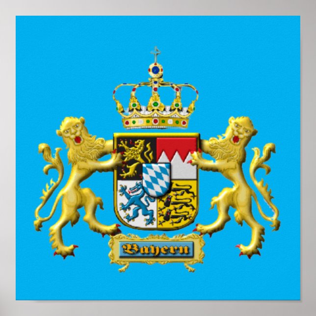 Poster Oktoberfest Bavarian Crest (Frente)