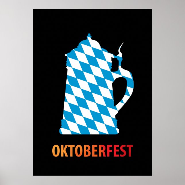 Pôster Oktoberfest, Bayern Colors (Frente)
