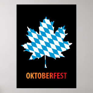 Poster Oktoberfest, cores de Baviera