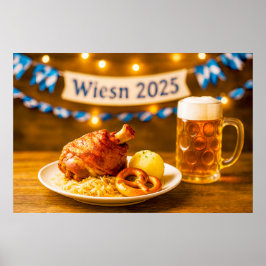 Poster Oktoberfest Wiens 2025 Beer and Pork Knuckle Banqu
