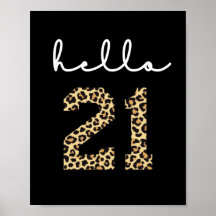 Olá 21 | aniversário de 21 anos de chita-branca im