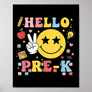 Poster Olá Camisa Pré-k Para Crianças Professoras Meninas
