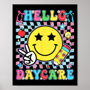 Poster Olá Creche De Volta à Escola Primeiro Dia da Crech