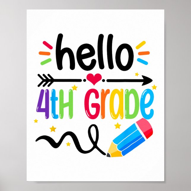Poster Olá Equipe da Quarta Série Chá de Volta às Aulas d (Frente)