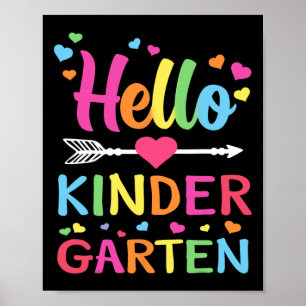 Poster Olá Equipe de Jardim de Infância Kinder Byck Para