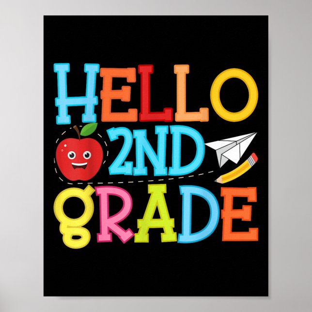Poster Olá, Equipe De Segundo Ano De Volta À Escola (Frente)