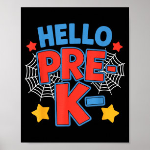 Poster Olá esquadrão pré-jardim de infância aranha volta 