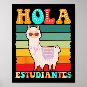 Poster Olá Estudantes Professor de Espanhol Volta às Aula