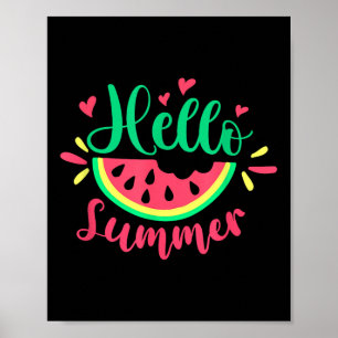 Poster Olá, Férias de Verão de Melancia de Verão
