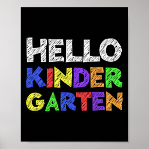Poster Olá, Jardim De Infância De Volta À Escola