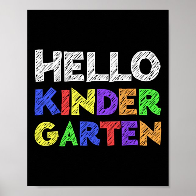 Poster Olá, Jardim De Infância De Volta À Escola (Frente)