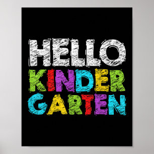 Poster Olá Jardim de Infância Divertido Volta às Aulas Al
