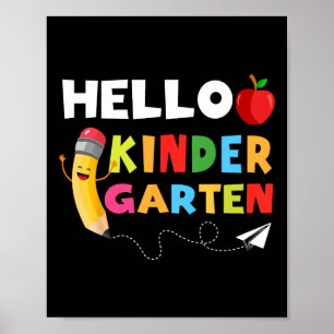 Poster Olá, Kindergarten Team Kindergarten, volta à escol
