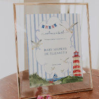 Olá Pequeno Marinheiro Painel de Presentes Baby Sh