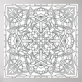 Poster Olá Primavera: Mandala Geométrica