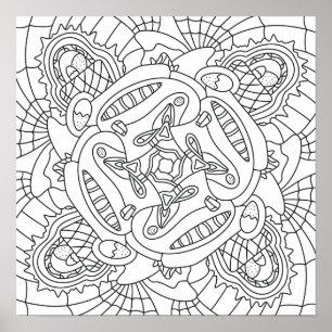 Poster Olá Primavera: Página para Colorir Feliz Páscoa