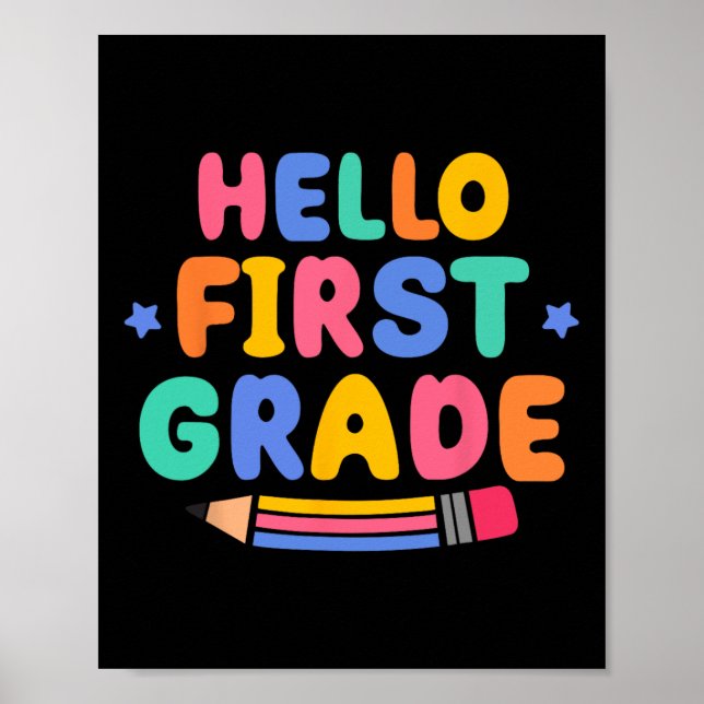 Poster Olá Primeira Série Professor de Volta às Aulas (Frente)
