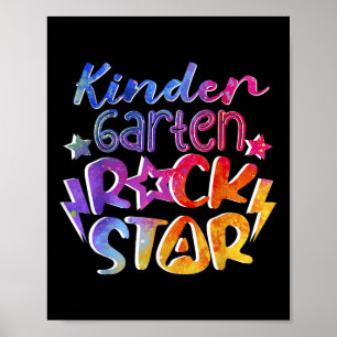 Poster Olá Primeiro Dia Do Jardim De Infância Super Estre