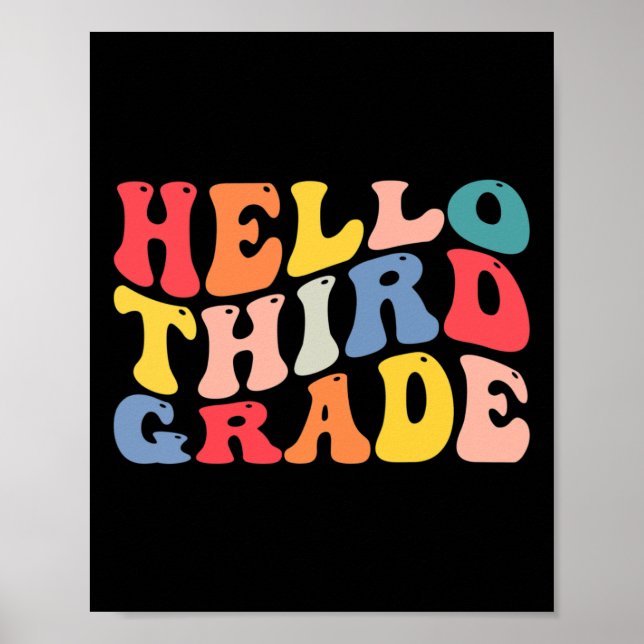 Poster Olá, professor do 3º ano, de volta à escola (Frente)
