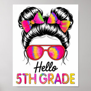 Poster Olá Professora de Meninas do 5º Ano Equipe de Volt