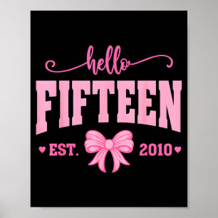 Poster Olá Quinze Est 2010 Coquete Laço 15º Aniversário 