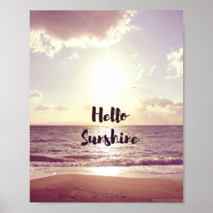 Pôster "Olá Sunshine" Citação Fotográfica
