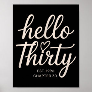 Poster Olá Trinta Est 1996 Capítulo 30 de Aniversário de 