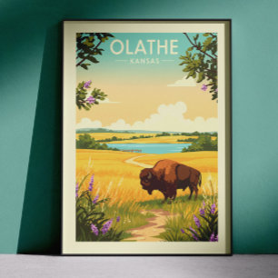 Poster Olathe Kansas Antigo