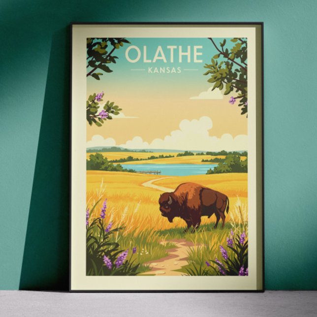 Poster Olathe Kansas Antigo (Criador carregado)