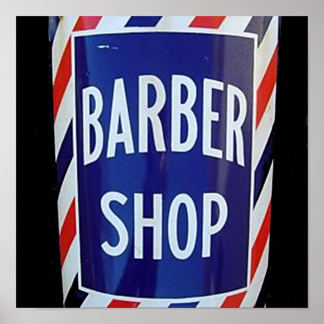 Poster old barber shop sign (Frente)
