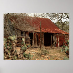 Poster old barn