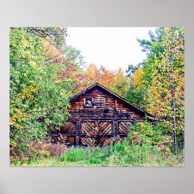 Poster Old Barn in the Fall (Frente)