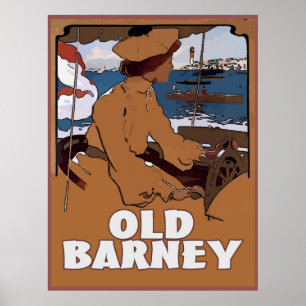 Poster OLD BARNEY, Barnegat Lighthouse Estilo Vintage