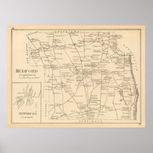 Poster Old Bedford NH Map (1892)