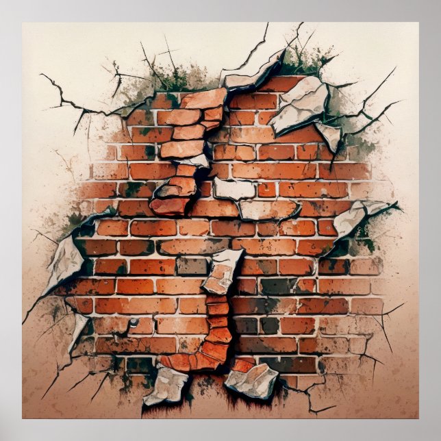 Poster Old Brick Wall (Frente)