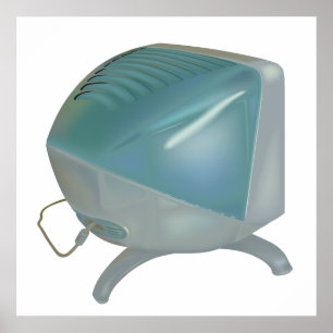 Poster Old CRT Monitor
