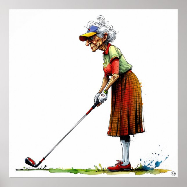 Poster Old Golfer - Art Print (Frente)