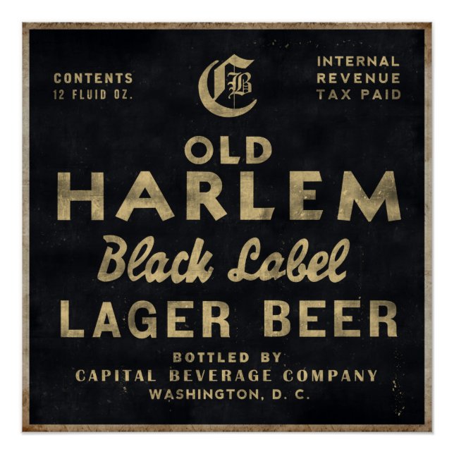 Pôster Old Harlem Lager Beer Vintage poster (Frente)