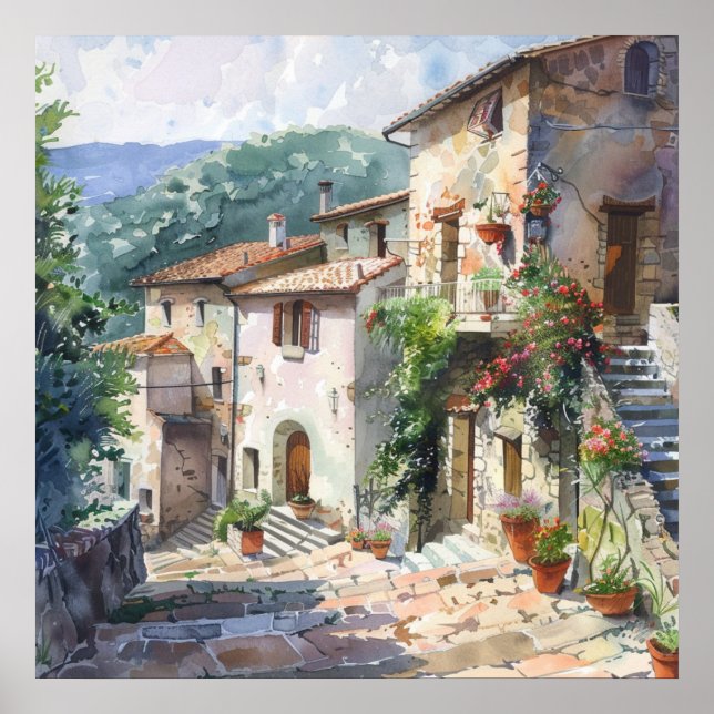 Poster Old Italian Village  (Frente)