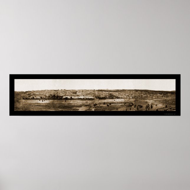 Poster Old Jerusalem Panview Photo 1865 (Frente)