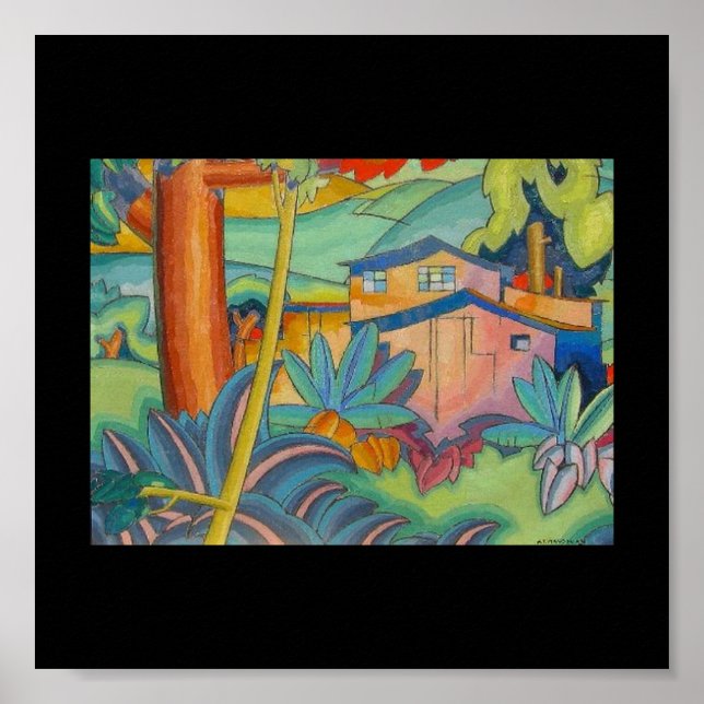 Poster Old Kahala Home, por Arman Manookian, 1928 (Frente)