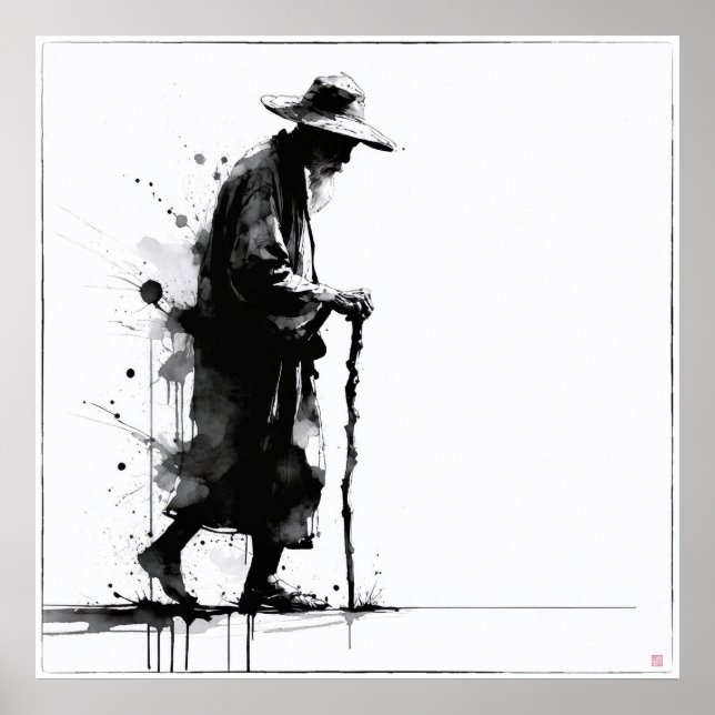 Poster Old Man - Archival Print (Frente)