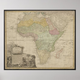 Poster Old Map of Africa, Africa Print, 1737